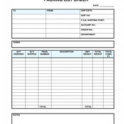 Wizard Commercial Packing List Template Business Format Blank Order Invoice Forms Frightening Reservation