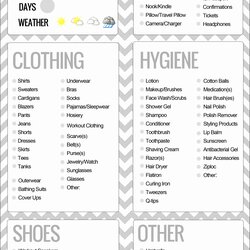 Terrific Family Vacation Packing List Template Printable Travel Lifestyle Tips Templates Elegant Of