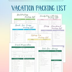 Peerless Packing List Template Printable Customized Checklist