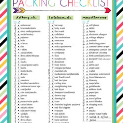 Should Mopping The Floor Free Printable Ultimate Packing Checklist Travel List Template Vacation Holiday Pack