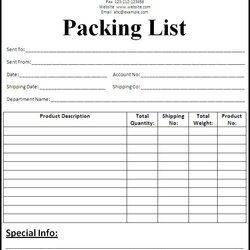 Spiffing Free Packing List Templates Formats Excel Word Template Invoice Sample Example Make Format Editable