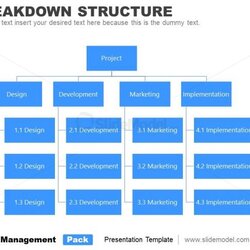 Fantastic Hierarchy Work Breakdown Structure Project Management Template Graphical Pack Templates