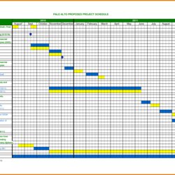 High Quality Project Schedule Template Excel Task List Templates Plan Spreadsheet Resume Many
