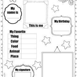 Terrific Editable All About Me Teacher Template Free Poster