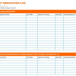 Worthy Printable Medication List Template Home