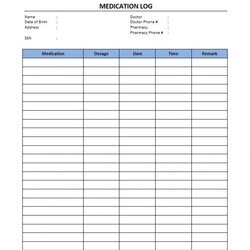 Spiffing Blank Medication List Templates Example Inventory Controlled Substance