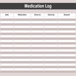 Preeminent Best Printable Medication List For Adult Free At Log Template Sheets Form Daily Checklist