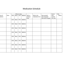 Smashing Great Medication Schedule Templates Calendars Template