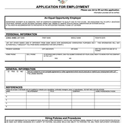 The Highest Quality Free Employment Job Application Form Templates Printable