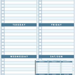 The Highest Quality Free Daily Schedule Templates For Excel Checklist Template Sites