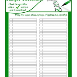 Printable To Do List Checklist Templates Excel Word Kb Template