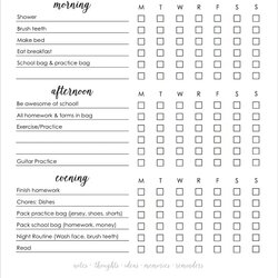 Splendid Daily Checklist Template Word Excel Documents Download Checklists Width
