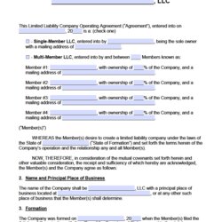 Business Agreement Template Free Templates Operating