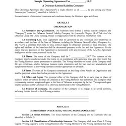 Sterling Professional Operating Agreement Templates Template