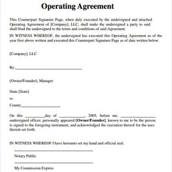 Terrific Operating Agreement Samples Template Business Examples Word Example Sample Basic Google Templates