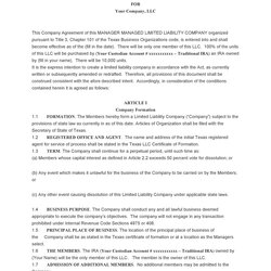 Brilliant Professional Operating Agreement Templates Template