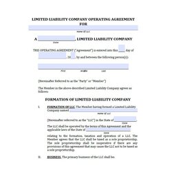 Tremendous Operating Agreement Template Business