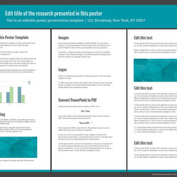 Free Presentation Poster Templates Slides Template Research Point Power Sample Posters Paper Google Board