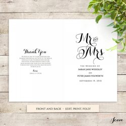 Matchless Free Wedding Order Of Service Template That Can Printed Stupendous Picture