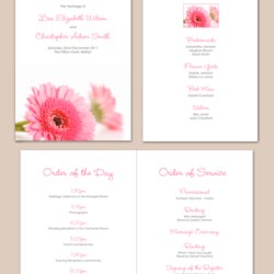 The Highest Standard Order Of Service Template Civil Ceremony