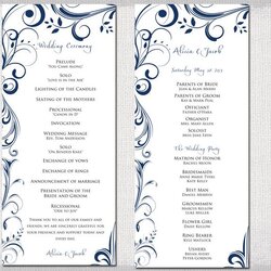 Terrific Church Order Of Service Template For Your Needs Wedding Program Navy Templates Word Ceremony