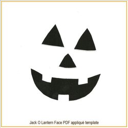 Jack Lantern Applique Template Pattern Templates Faces Halloween Lanterns