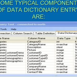 Very Good Data Dictionary Database