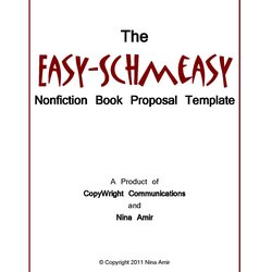 Cool Easy Book Proposal Template Write Nonfiction Now Cover Using Oct Through