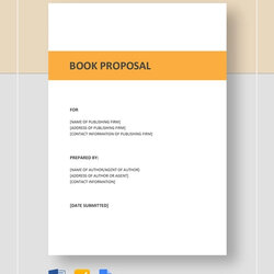 Very Good How To Write Book Proposal Examples Template Word Sample Example Format Templates Docs Pages Ms Pro