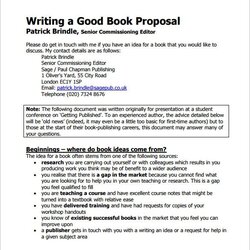 Book Proposal Templates Free Printable Word Template Writing Example Format Academic Sample Good Letter