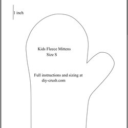 Swell Printable Mitten Outline