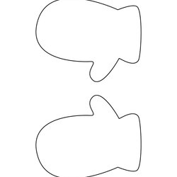 Magnificent Printable Mitten Template Templates Blank Shape For Free