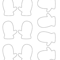 Exceptional Mitten Templates Shape Printable Kids Blank Shapes Christmas Crafts Educational Decorations