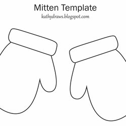 Out Of This World Free Mitten Template Printable To Mittens Outline Pattern Templates Crafts Winter Clip