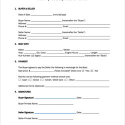Wonderful Free Boat Bill Of Sale Form Word Forms