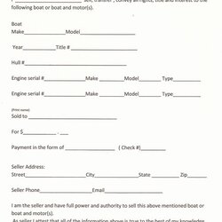 Free And Printable Boat Bill Of Sale Form Template Simple Tennessee Forms Sales Templates Contract Credit