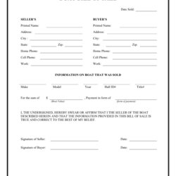 Spiffing Download Free Boat Bill Of Sale Form Dreaded Ontario