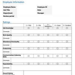 Peerless The Perfect Employee Evaluation Form Templates How To Performance Review Template
