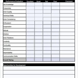 Fine Employee Performance Review Template Word Elegant