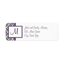 Matchless Template For Return Address Labels Free Monogram