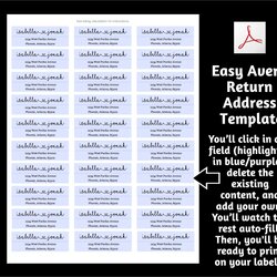 Brilliant Return Address Label Template Printable Avery