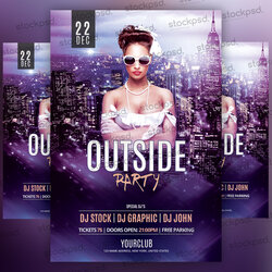 Brilliant Outside Party Freebie Flyer Event Attention Customers Pay Next Make Templates Preview