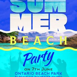 Perfect Free Summer Beach Party Flyer Design Template