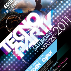 Preeminent Free Party Flyer Template By On Techno