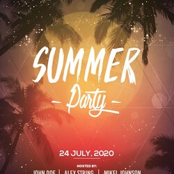 Sublime Summer Party Free Flyer Template Vol