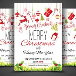 Swell Christmas Party Flyer Invitation Templates Creative Market