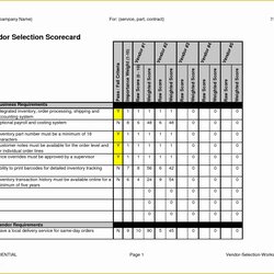 Wonderful Supplier Scorecard Template Excel Free Vendor Of Flexible
