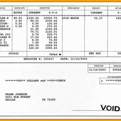 Sterling Free Check Stub Template Of Pay Canada Payroll Stubs