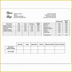Swell Free Check Stub Template Excel Of Download Pay For Editable Earnings Payroll Resume Stubs Deposit