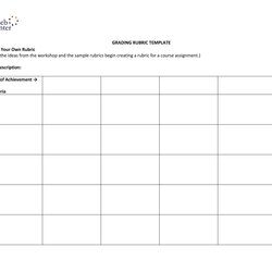 Great Editable Rubric Templates Word Format Grading Template